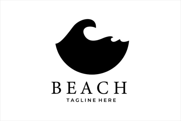 Beach Vintage Logo Icon
