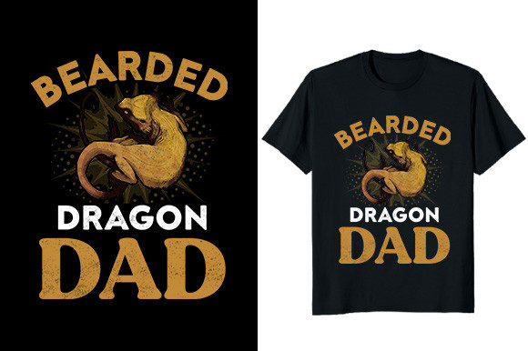 Bearded Dragon Dad T-shirt Design