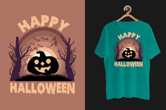 Halloween Pumpkin Retro T-Shirt