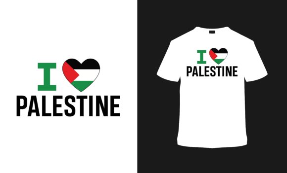 I Love Palestine T-shirt Design