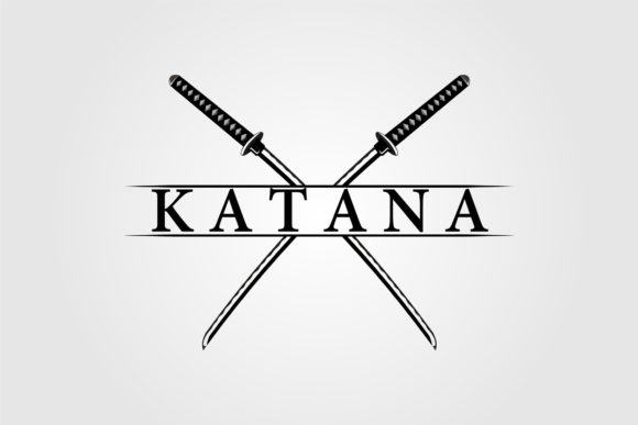 Katana Sword Minimalist Vintage Logo
