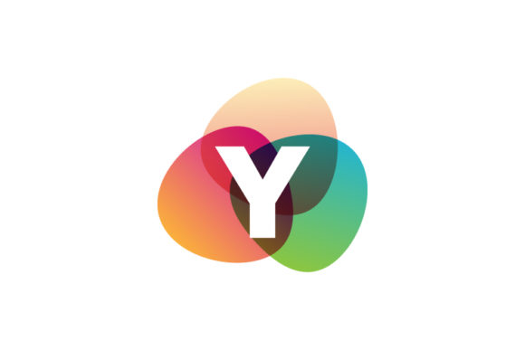Letter Y Retro Color Logo Template Vecto
