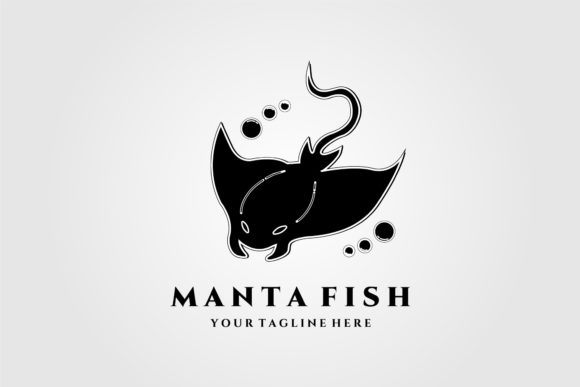 Manta Fish Vintage Logo Vector Design