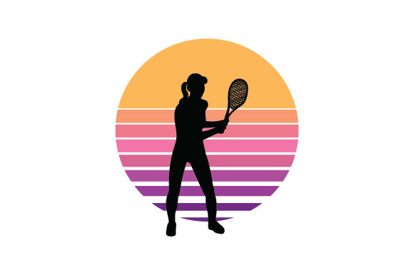 Padel Tennis Player in Retro Sunset