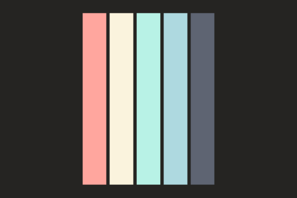 Retro Sunset Vertical Vintage Design