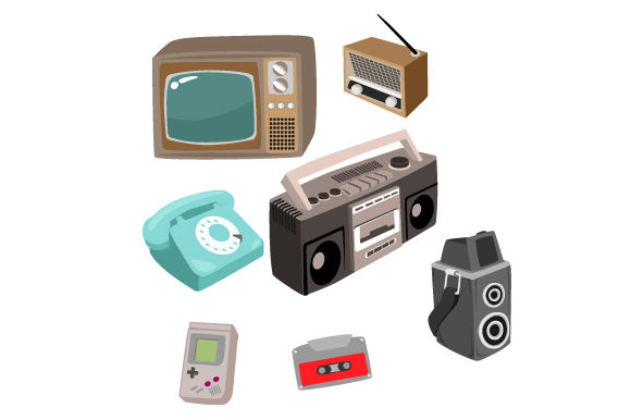 Retro Technology Embroidery Design