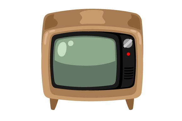 Retro Television Embroidery Design