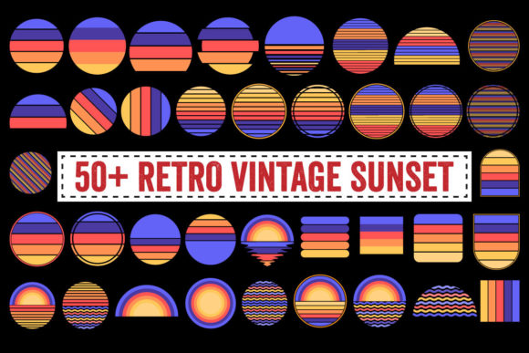 Retro Vintage Sunset Bundle