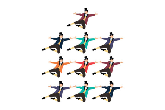 Retro Vintage Ten Lords a-leaping