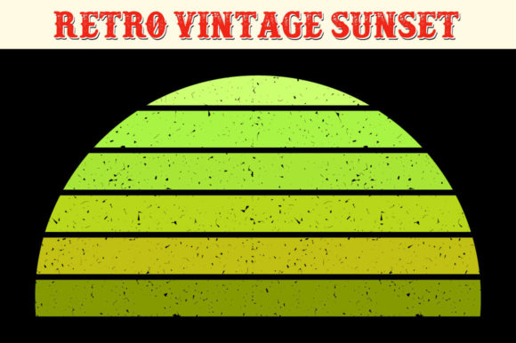 Sunset, Sun: A Retro Vintage Embroidery Design