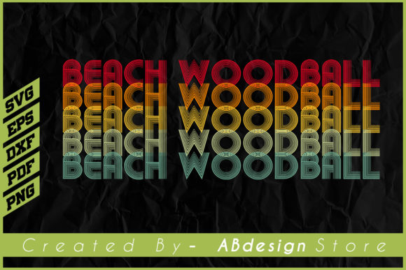 Vintage Retro Beach Woodball Design
